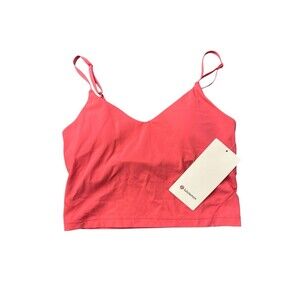 Lululemon Align Cropped Cami Tank Light Support A/B Cup Glaze Pink GLZP Sz 8 New